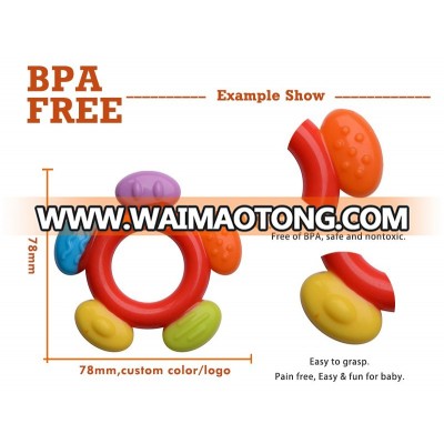 365T BPA FREE custom food grade silicone baby teething teether