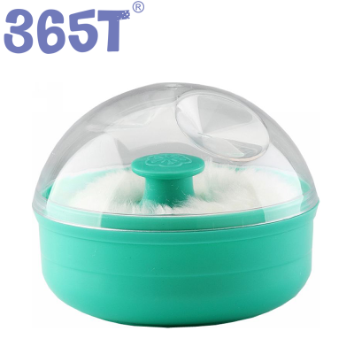 Round paper baby powder puff box packaging for sale