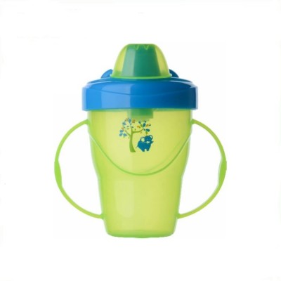 Non-toxic silicone food grade oem customized spill free training baby cup with handle