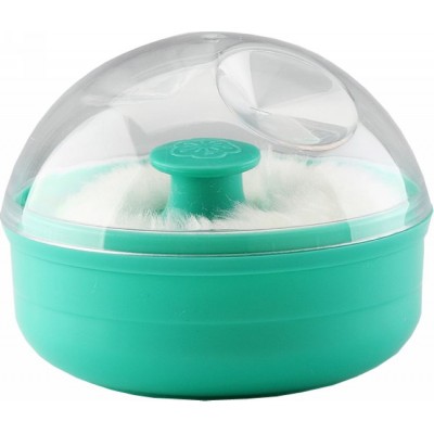 round PP material baby powder puff box for sale