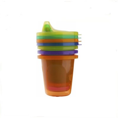 Safe and nontoxic top grade printed logo color printing non spill clear training cup